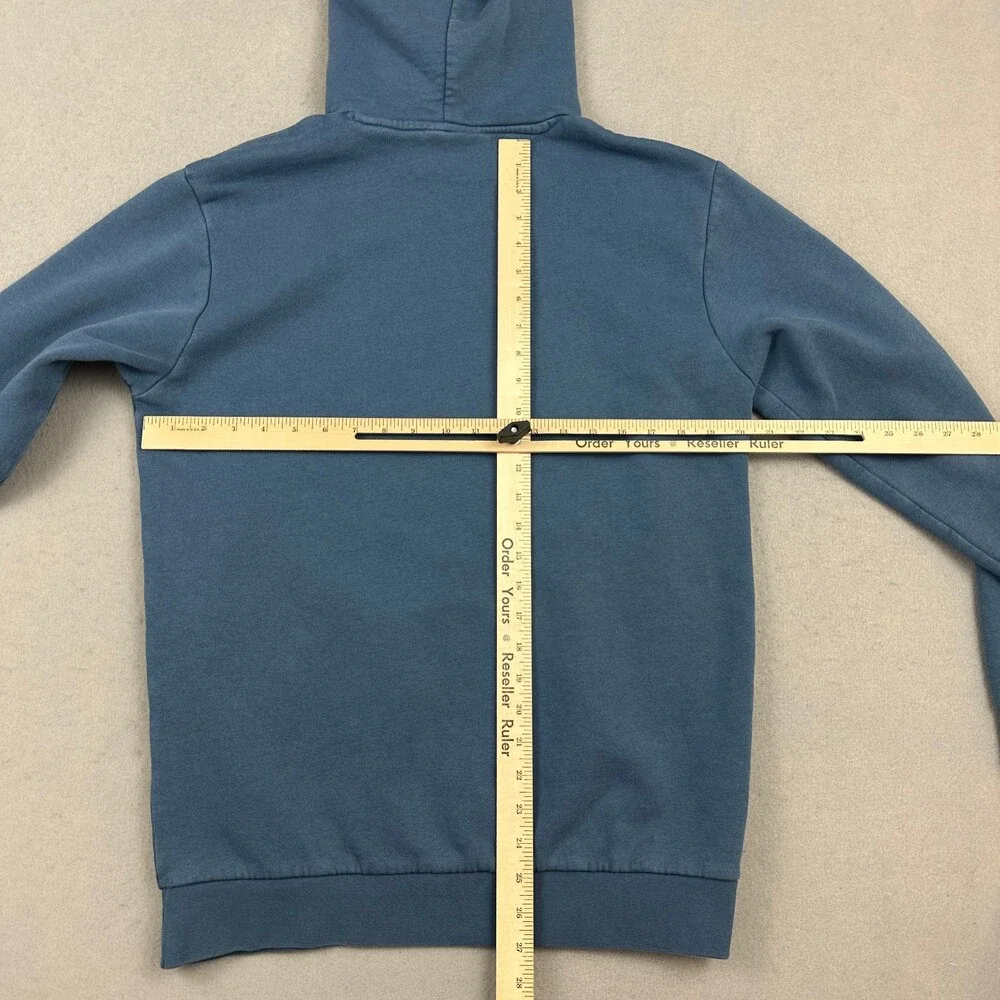 Adidas Hoodie Men Medium Blue Camo Trefoil Logo Pullover Sweatshirt Essential M